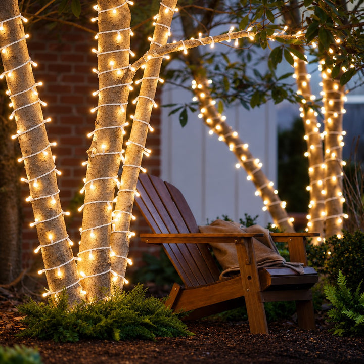 Pro Series | Outdoor Fairy Lights | White Rubber Cable | Connectable
