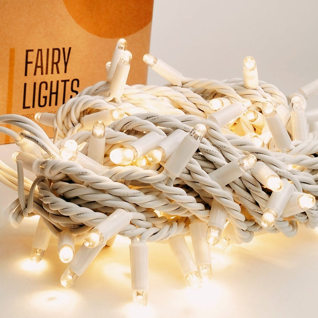 Pro Series | Outdoor Fairy Lights | White Rubber Cable | Connectable