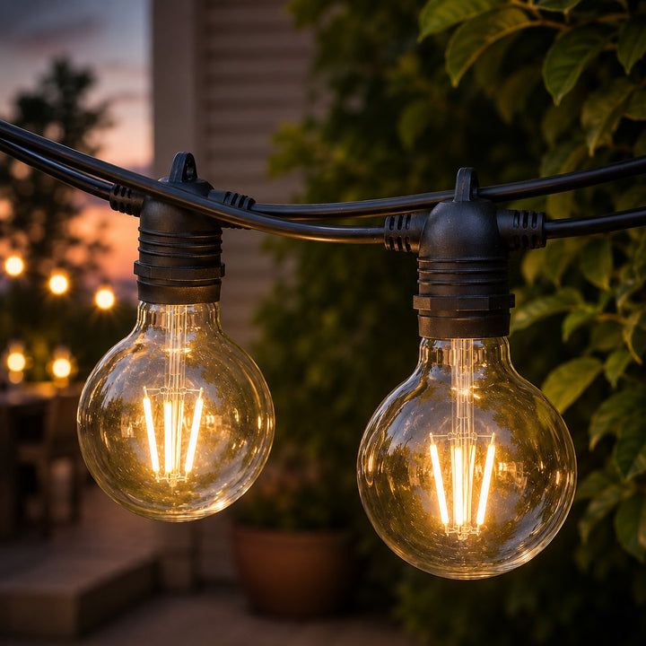 Festoon Lights | G80 Clear Bulb | 10m 10 Bulbs | Flush Mount | Connectable