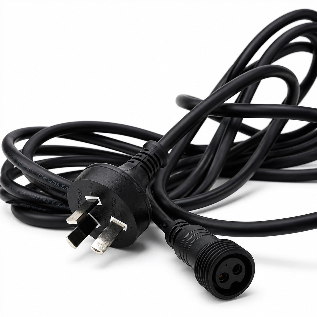 3m Festoon Light Extension Power Cable Black