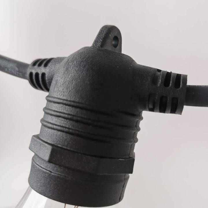 A19 Amber Bulb | 5m 10 Bulbs | Flush Mount Dimmable Festoon Lights