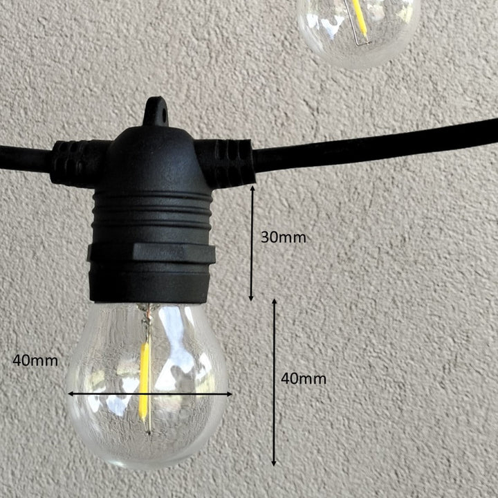 G45 Glass Bulb Connectable Festoon Lights from Love Your Lights
