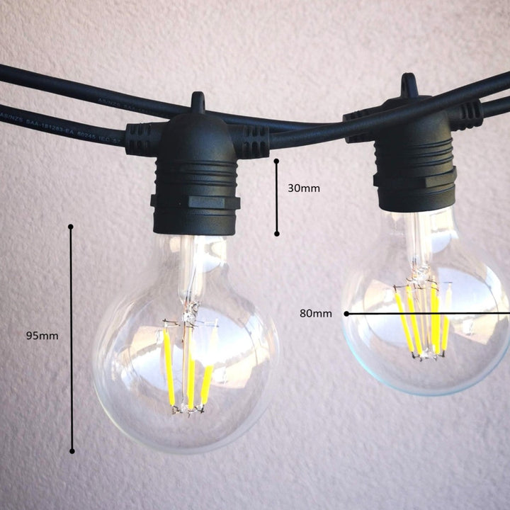 G80 Clear Flush Mount Festoon Lights from Love Your Lights