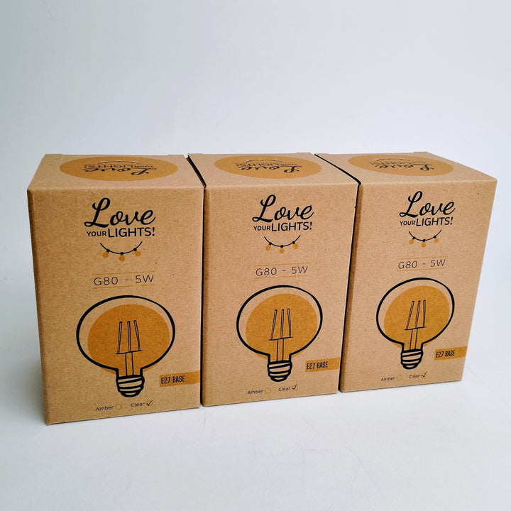 G80 Clear Dimmable Bulbs | 10 Pack