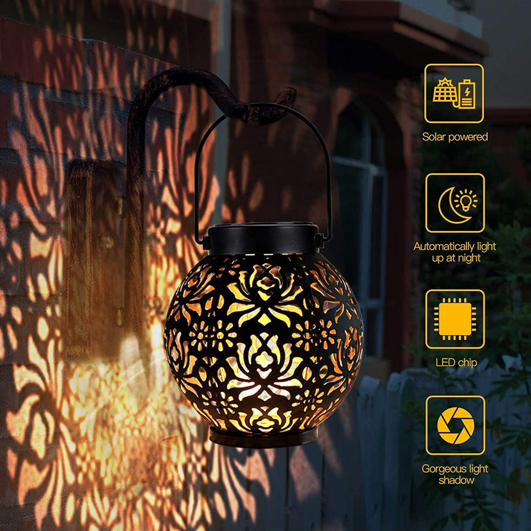 Flower Pattern Moroccan Solar Lantern