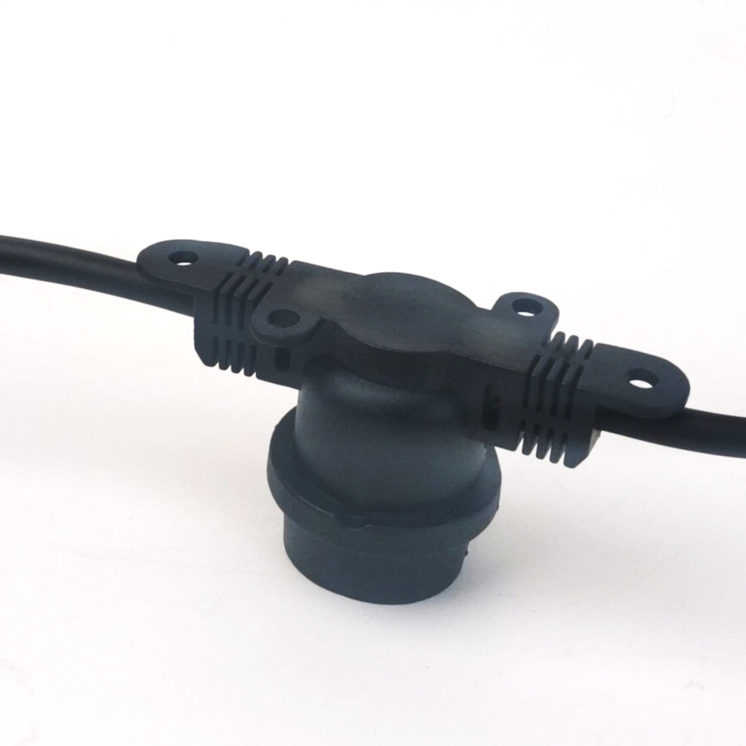 Flat Flush Festoon Lights | A60 Amber Bulb | Connectable & Dimmable