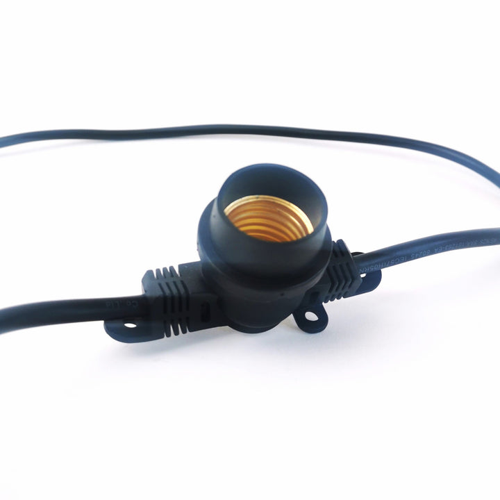 Flat Flush Festoon Lights | A60 Amber Bulb | Connectable & Dimmable