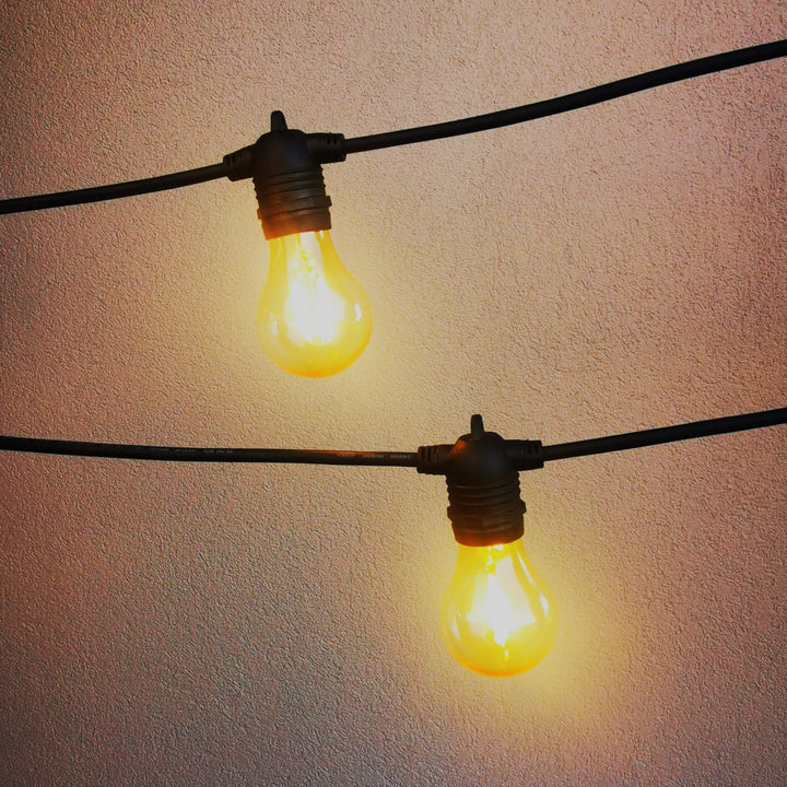 Flush Mount Festoon Lights | A60 Amber Bulbs | Connectable & Dimmable