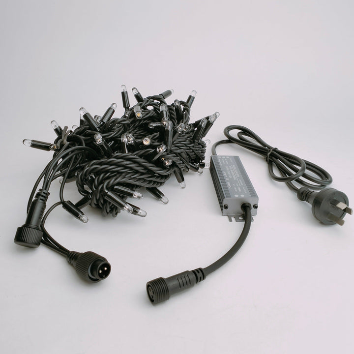 Pro Series | Low Voltage Outdoor Fairy Lights | Black Rubber Cable  | Connectable