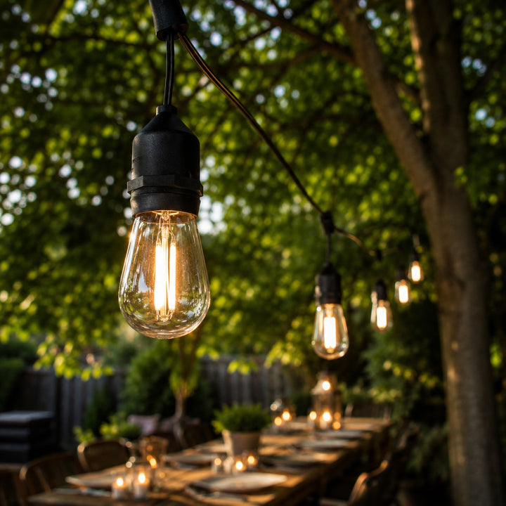 Festoon Lights | S14 Bulb | 10m Bulbs | Drop Hang | Connectable