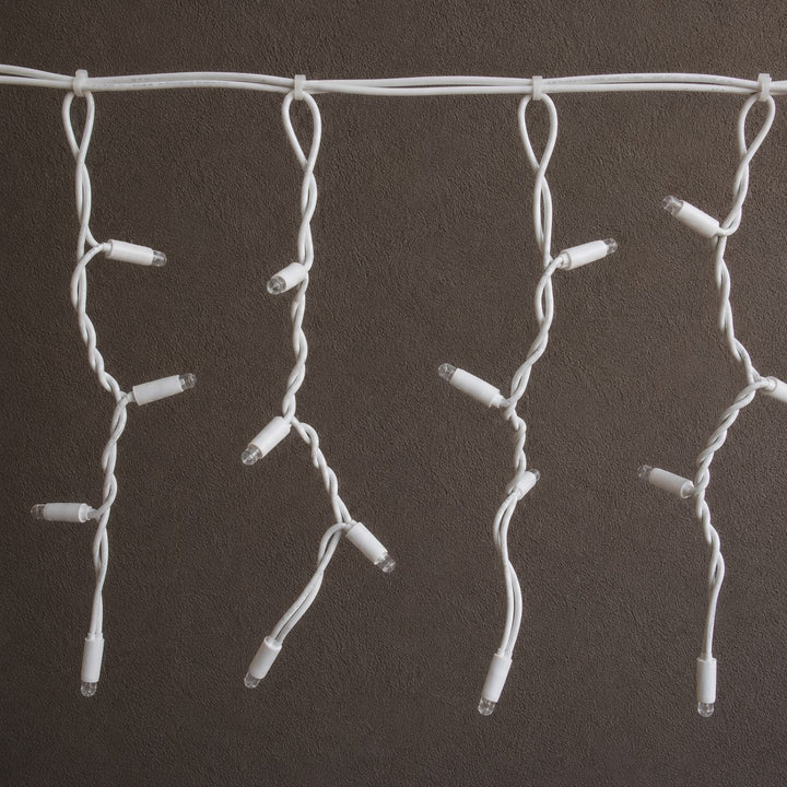 Outdoor Fringe Fairy Lights | 5m White Rubber Cable| Connectable | 30cm Drops | Pro Series