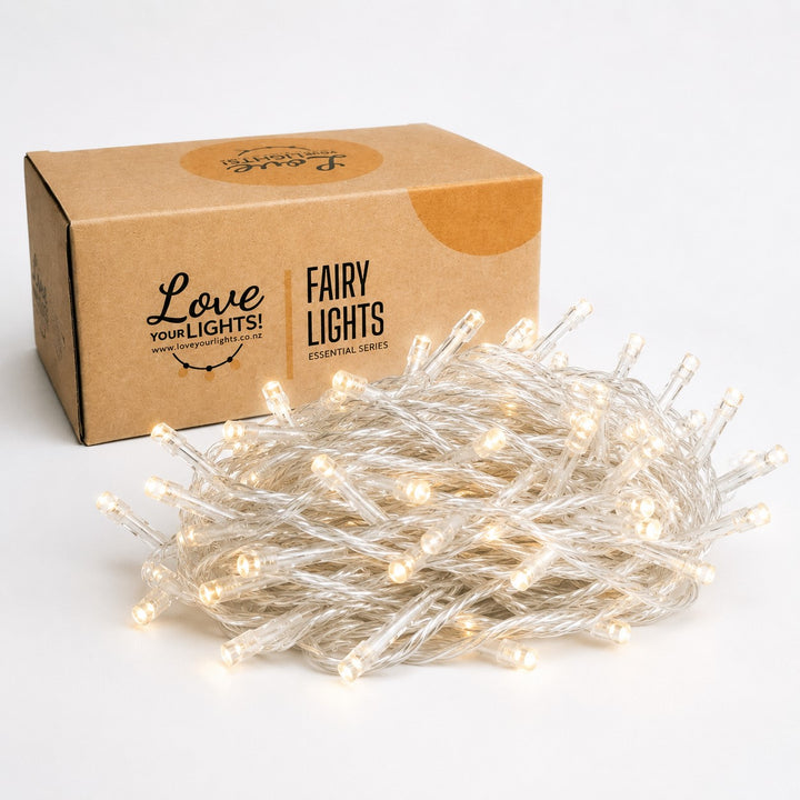 Indoor Fairy Lights | 10m | Connectable | Clear PVC Cable | Essential Series