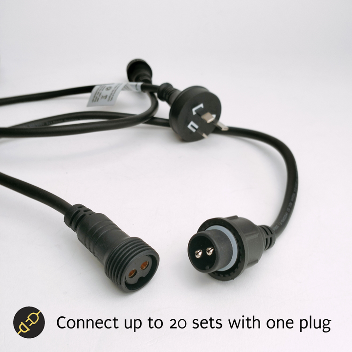 A60 Amber Bulb  | 10m 10 Bulbs | Flat Flush Mount Festoon Lights