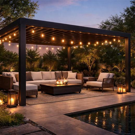 A60 Amber Bulb | 10m 20 Bulbs | Flush Mount Dimmable Festoon Lights