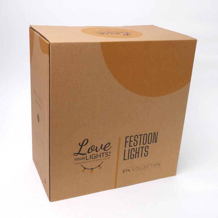 ST58 Amber Bulb | 15m 15 Bulbs | Drop Hang Dimmable Festoon Lights