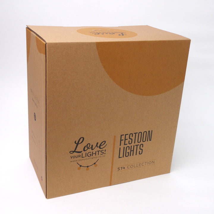 G80 Amber Bulb | 5m 10 Bulbs | Drop Hang Dimmable Festoon Lights