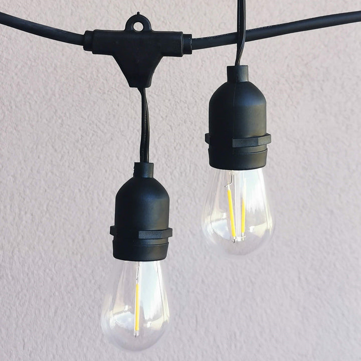 S14 Clear Bulb | 5m 10 Bulbs | Drop Hang | Dimmable Festoon Lights