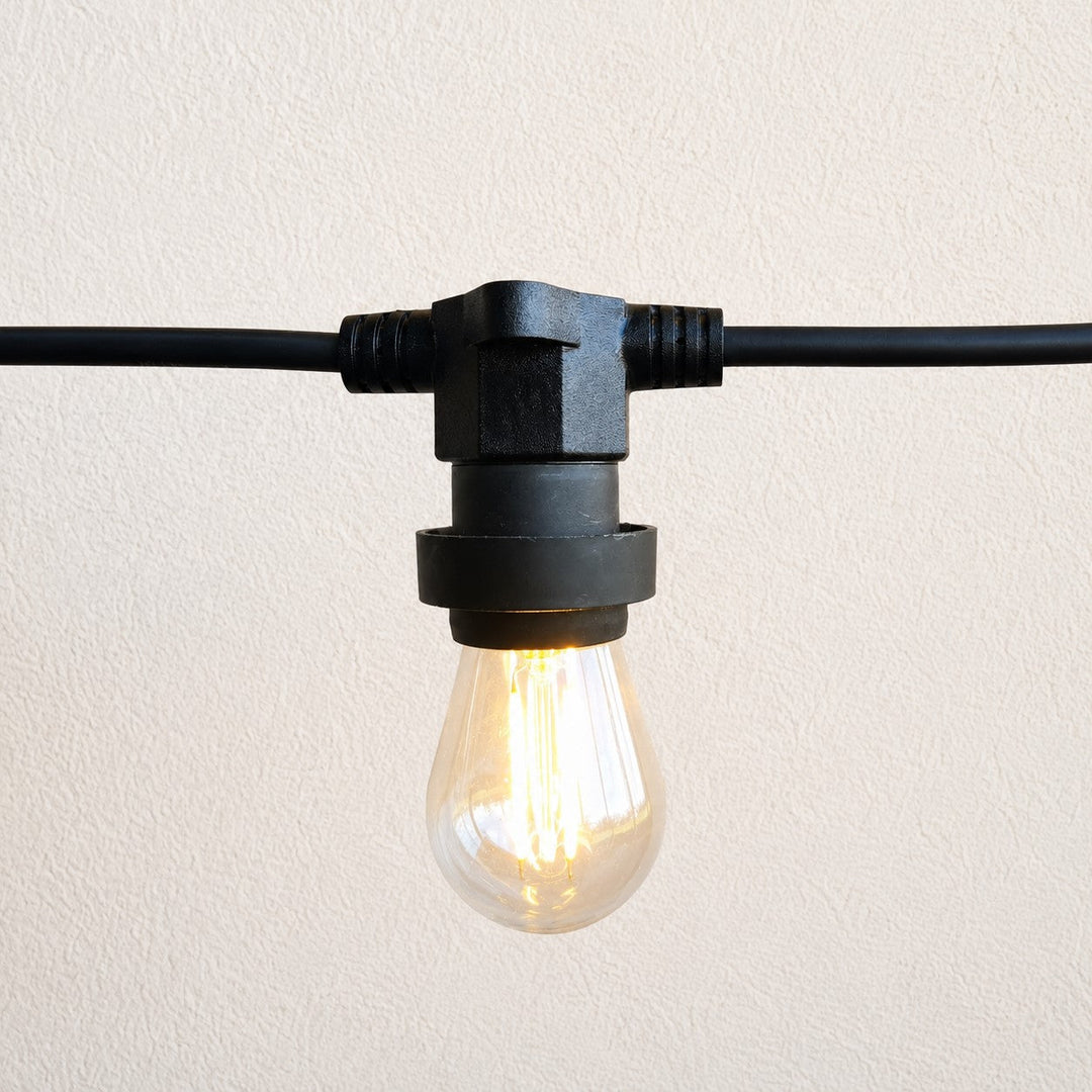 S14 Bulb | 10m 10 Bulbs | Flat Flush Mount Festoon Lights