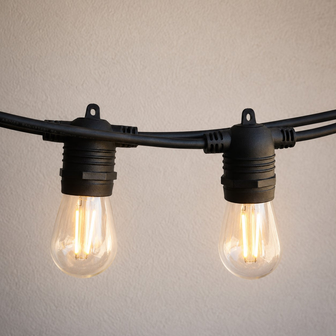Festoon Lights | S14 Bulb | 10m 10 Bulbs | Flush Mount | Connectable