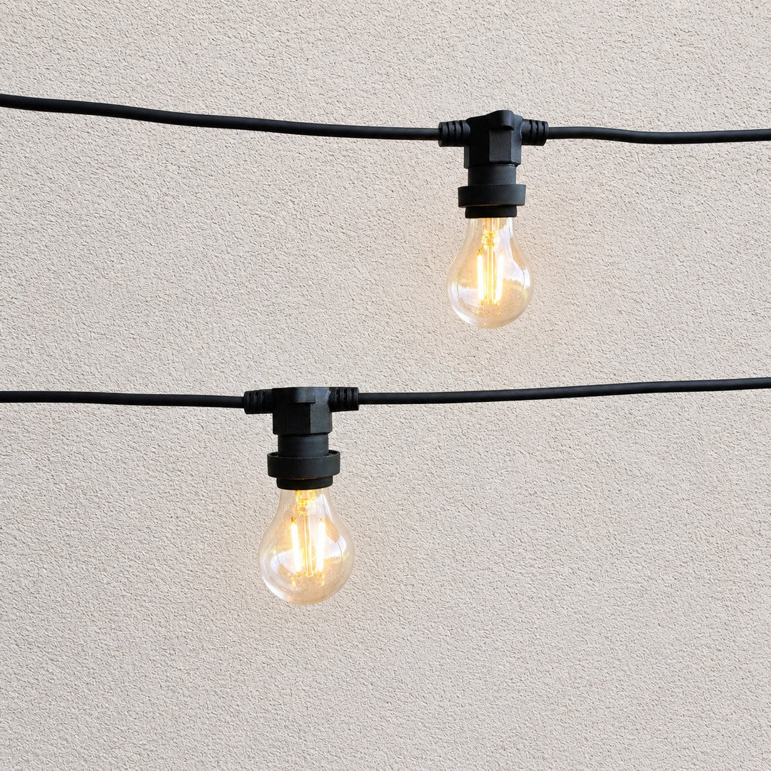 S14 Bulb | 10m 10 Bulbs | Flat Flush Mount Festoon Lights