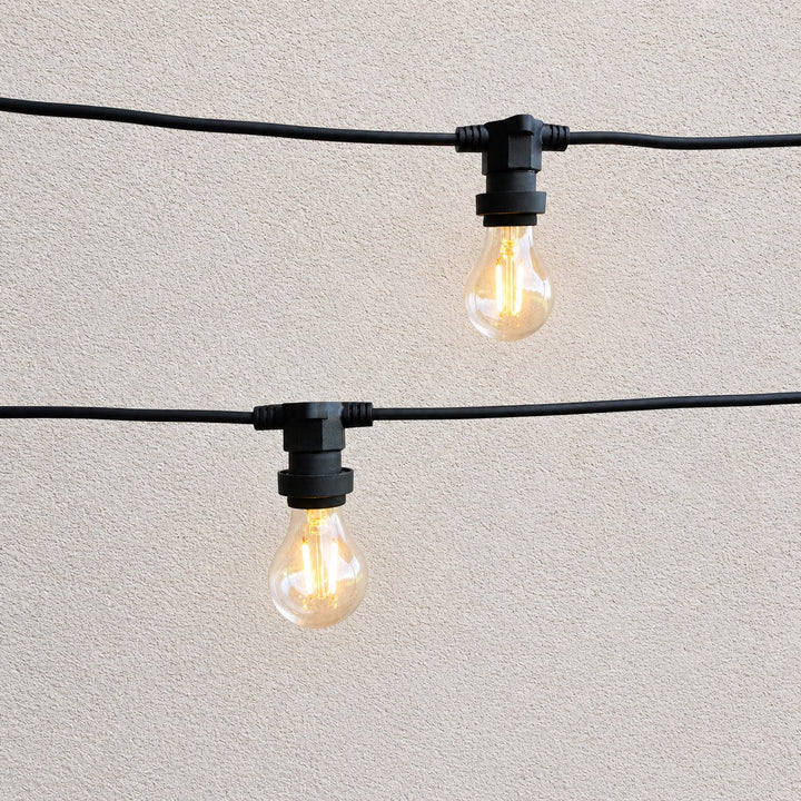 S14 Bulb | 10m 10 Bulbs | Flat Flush Mount Festoon Lights