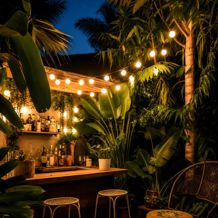 Festoon Lights | G80 Clear Bulb | 5m 10 Bulbs | Drop Hang | Connectable