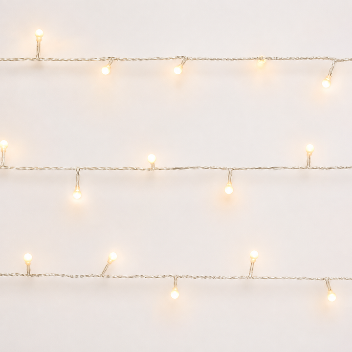 White Ball Fairy Lights | 40 LED Bulbs | Decorative Indoor