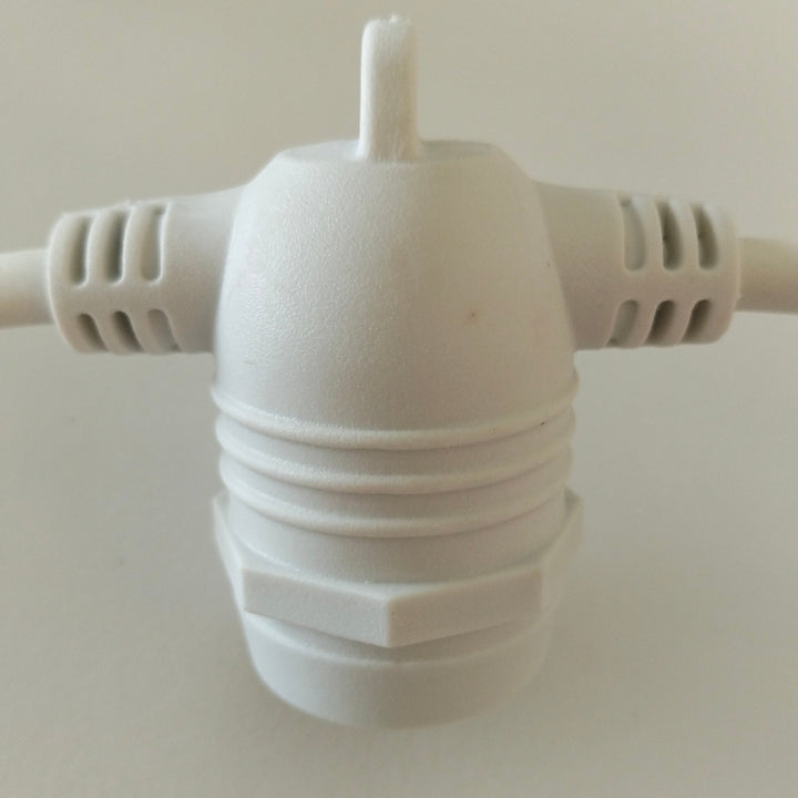 G45 Clear Bulb White Cable | 10m 10 Bulbs | Flush Mount Festoon Lights